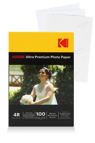 KODAK 100 Adet Parlak 10x15cm 260gr Fotoğraf Kağıdı Canon Hp Epson Uyumlu - 0